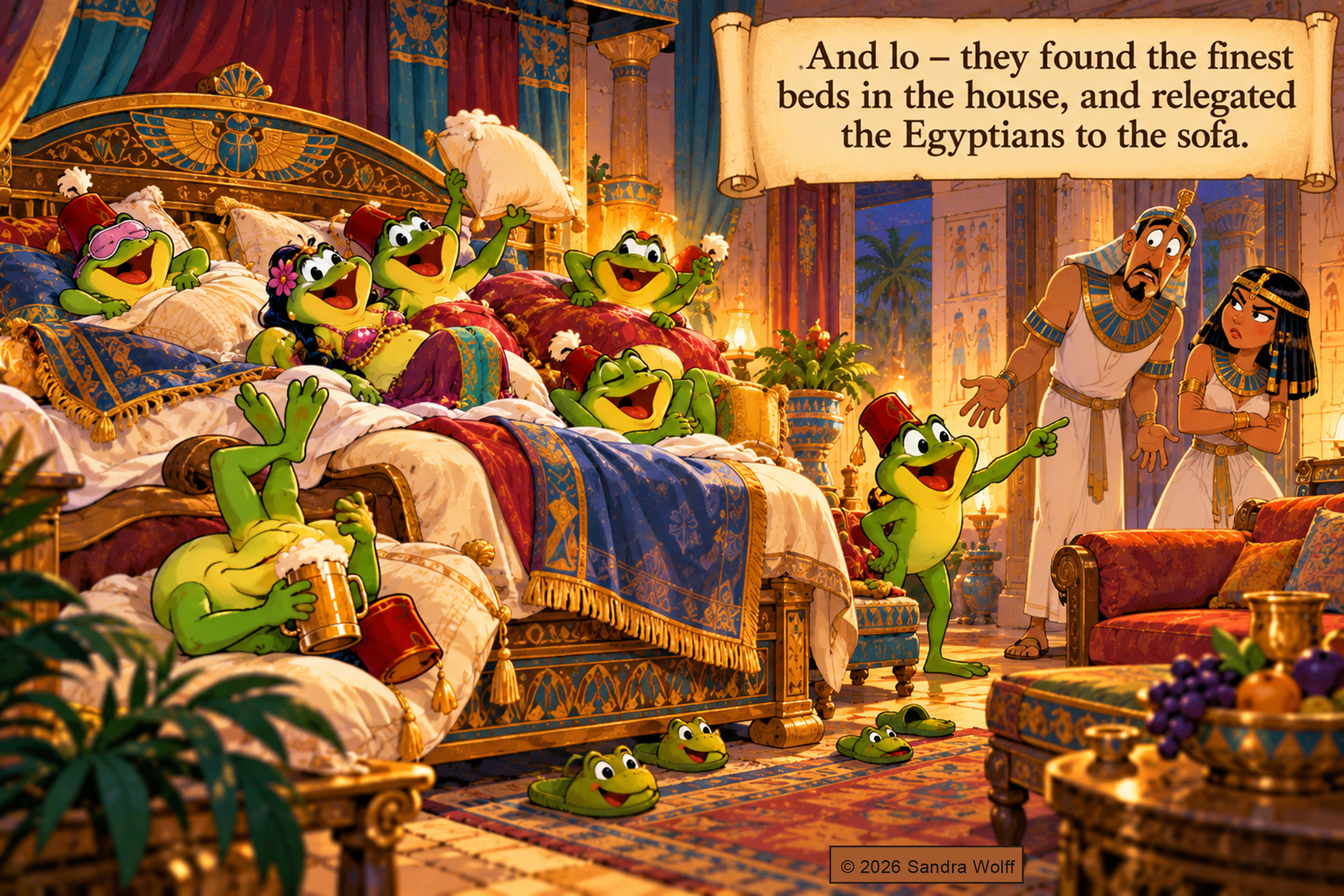 POF 04 Frogs Take Over the Egyptian Bedroom